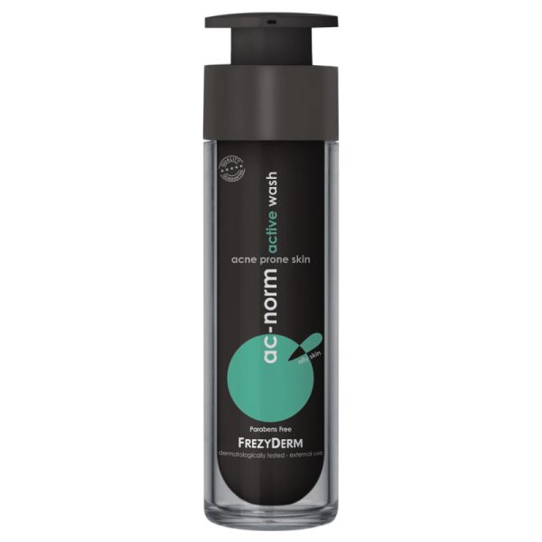 FREZYDERM, Ac-Norm Active Wash, Υγρό Καθαρισμού για Δέρμα με Τάση Ακμής, 5202888228445