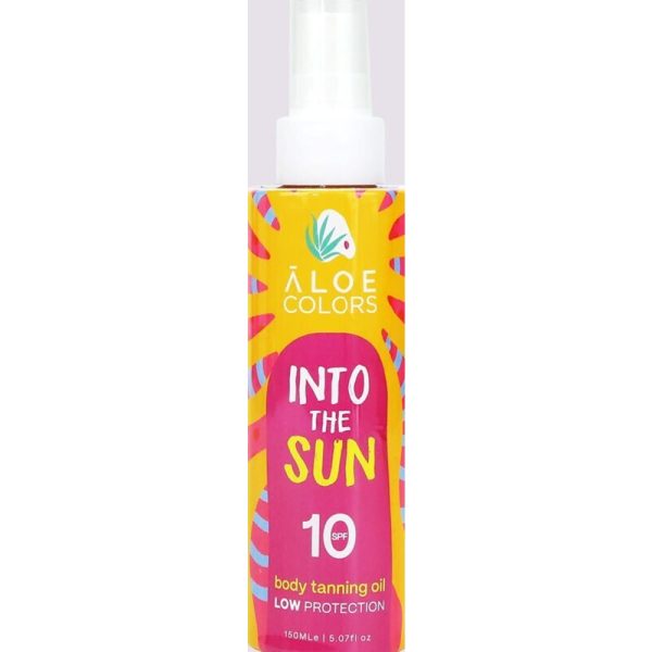 ALOE COLORS Body Tanning Oil SPF10 Low Protection Ξηρό Αντηλιακό Λάδι Σώματος με Αλόη για Βαθύ Μαύρισμα, 150ml