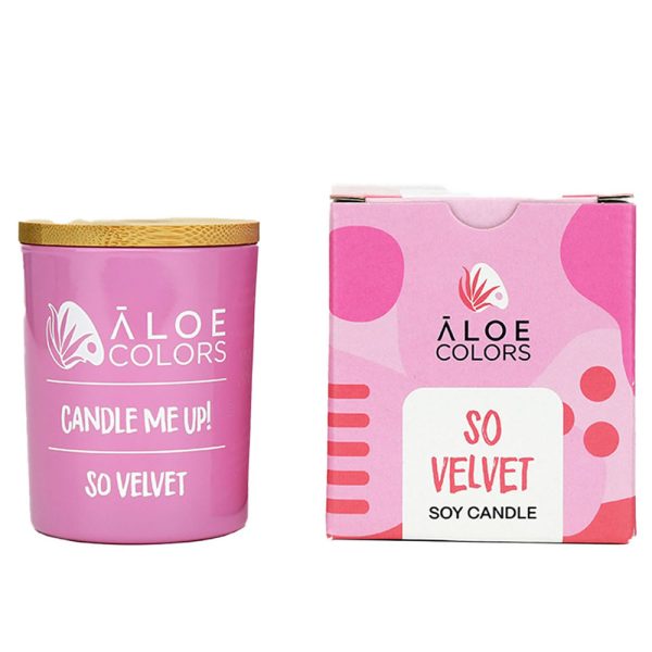 ALOE COLORS So Velvet Scented Soy Candle Αρωματικό Κερί σε Βάζο με Άρωμα Βρεφικής Πούδρας 150g