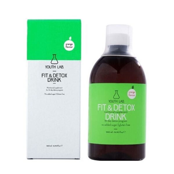 YOUTH LAB Fit & Detox Drink Συμπλήρωμα για Αδυνάτισμα 500ml Πορτοκάλι