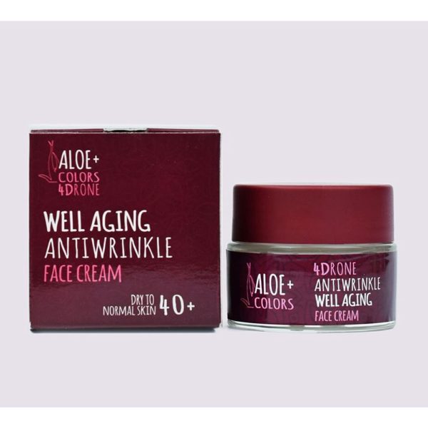 ALOE COLORS 4Drone Well Aging Antiwrinkle 24ωρη Κρέμα Προσώπου για Ενυδάτωση & Αντιγήρανση με Υαλουρονικό Οξύ & Aloe Vera 50ml