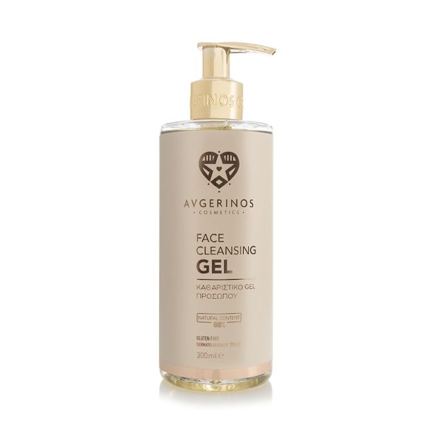 AVGERINOS COSMETICS Face Cleansing Gel Υγρό Τζελ Καθαρισμού Ντεμακιγιάζ Προσώπου 300ml