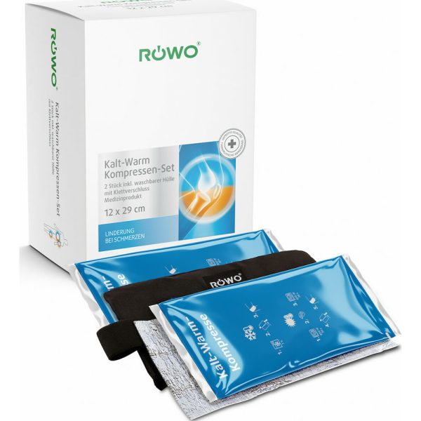 ROWO Επίθεμα Gel Κρυοθεραπείας - Θερμοθεραπείας Γενικής Χρήσης 29x12cm 2τμχ