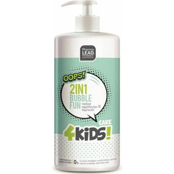 PHARMALEAD Kids 2 In 1 Bubble Fun Σαμπουάν & Αφρόλουτρο 2 Σε 1 Για Παιδιά Με Άρωμα Πράσινου Μήλου 1lt