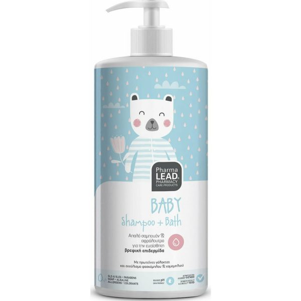 PHARMALEAD Baby Shampoo & Bath Απαλό Βρεφικό Σαμπουάν & Αφρόλουτρο 1lt