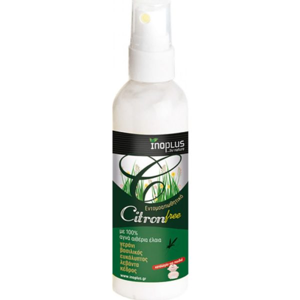 INO PLUS Citron Free Εντομοαπωθητικό Γαλάκτωμα σε Spray Κατάλληλο για Παιδιά 100ml