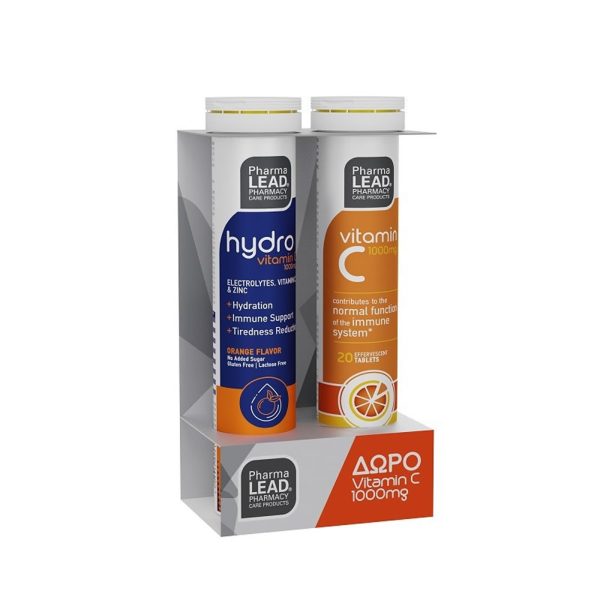 PHARMALEAD  Hydro Vitamin C 1000mg 20 Αναβράζοντα Δισκία & Vitamin C 1000mg 20 Αναβράζοντα Δισκία