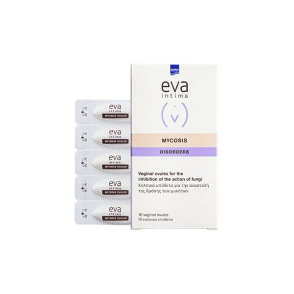 INTERMED Eva Intima Mycosis Disorders Κολπικά Υπόθετα με Χαμομήλι 10τμχ