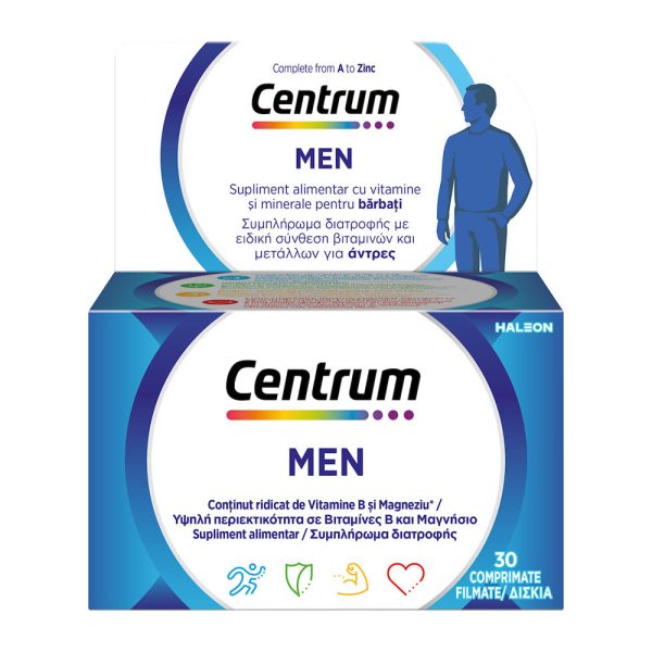 CENTRUM Men Πολυβιταμίνη Ειδικά Σχεδιασμένη για τον Άνδρα για Ενέργεια & Ενίσχυση του Ανοσοποιητικού 30 ταμπλέτες