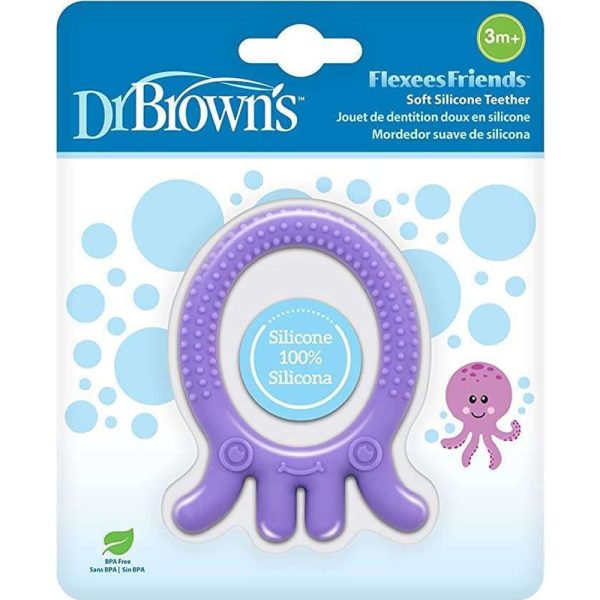 DR BROWN'S Μασητικός Κρίκος Οδοντοφυΐας "Χταπόδι" από Σιλικόνη για 3m+