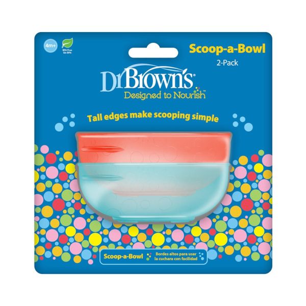 DR BROWN'S Παιδικό Μπωλ Φαγητού Πολύχρωμο 2τμχ
